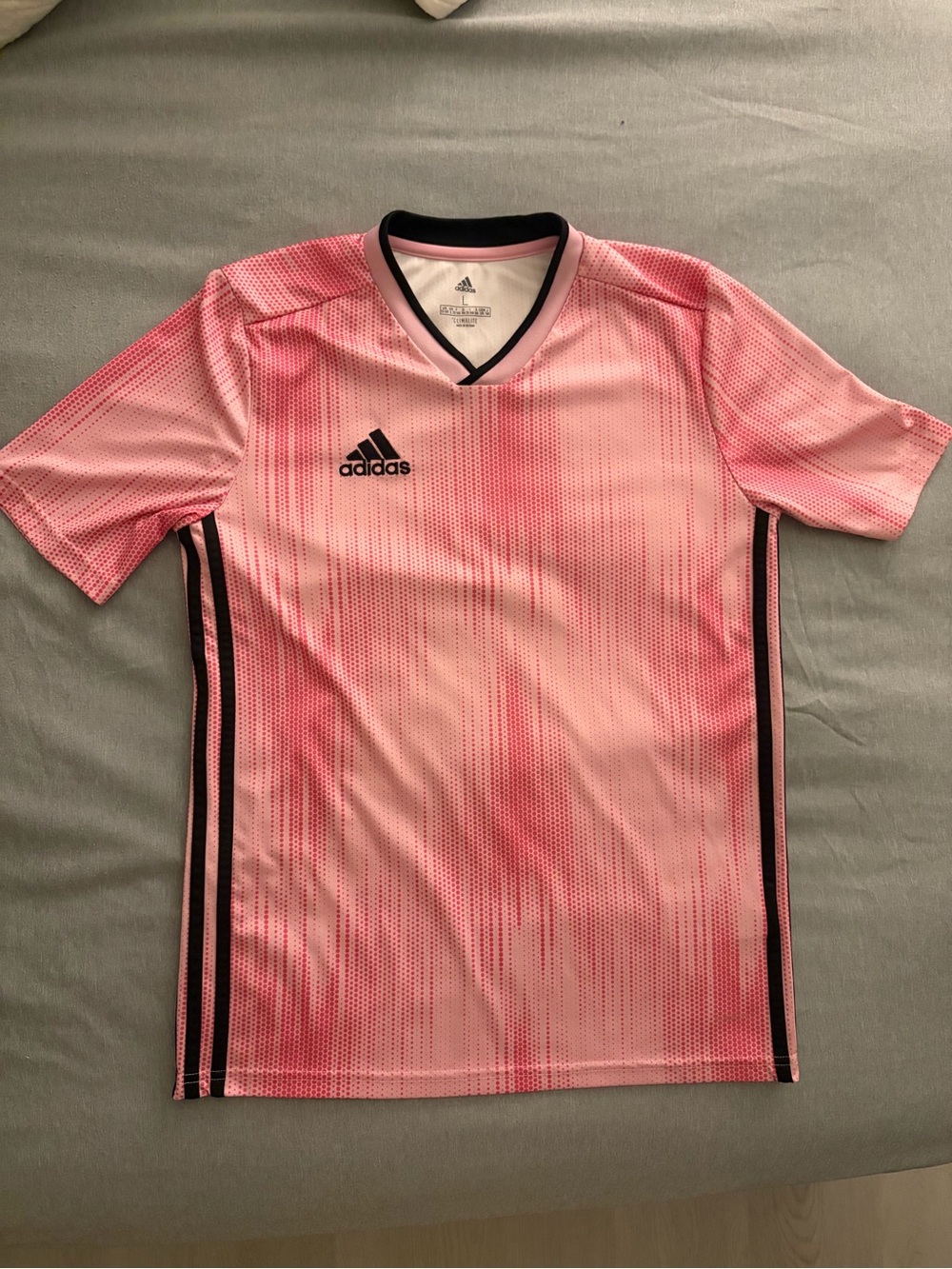 adidas Men’s Pink and Black Soccer Jersey